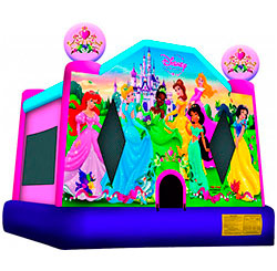 15'x15' bounce house with basketball hoop inside